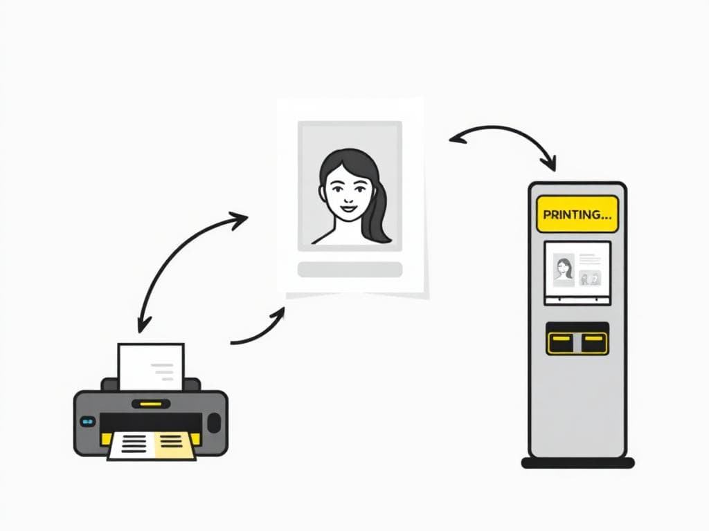 Print-ready passport sheet from Android